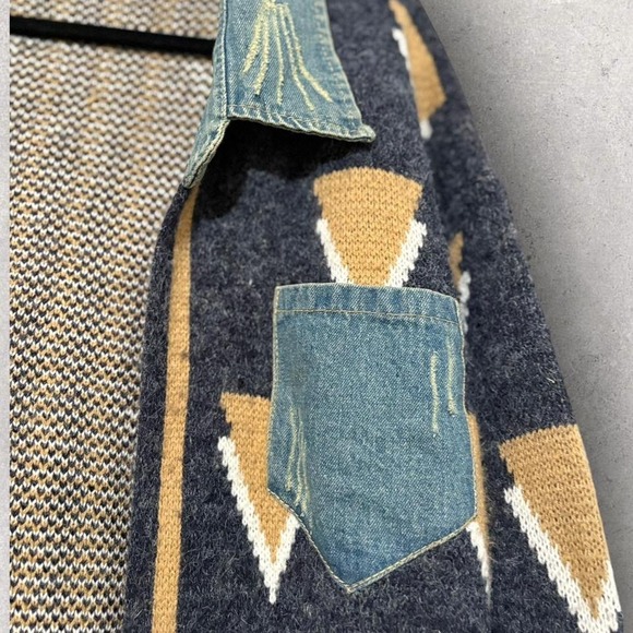 Vintage Multi-coloured patchwork cardigan‎ - Picture 2 of 4